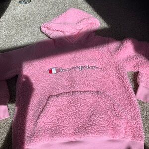 Champion Kids Fleece Hoodie in Pink
